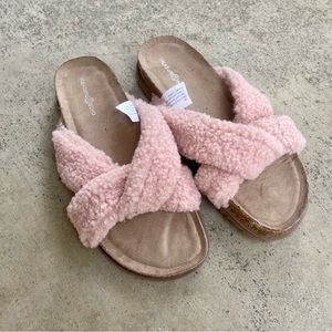 Treasure & Bond Sandals Slippers Size 7 Pink Tan